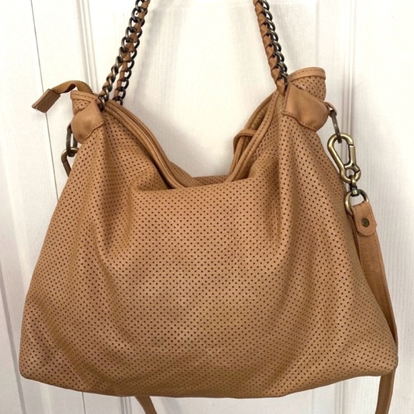 Carla Mancini Bag Tote Perforated Leather Shoulder Bag with pouch - Picture 4 of 16